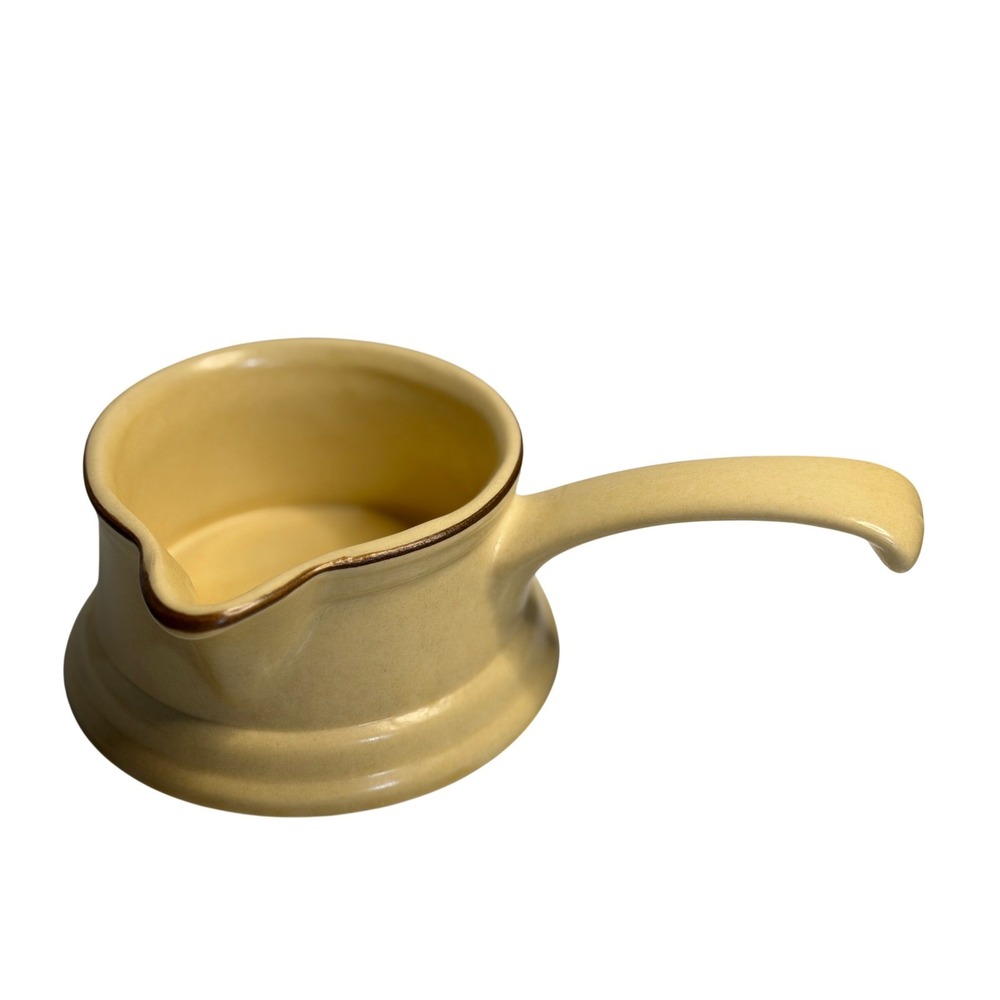 VTG‎ Pfaltzgraff Village Gravy Boat Tan Stoneware Sauce Server Farmhouse Kitchen